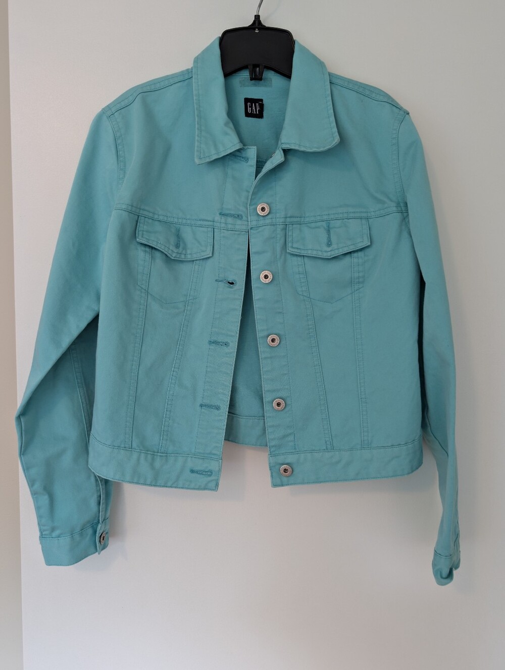 GAP Turquoise Cotton Denim Jacket
